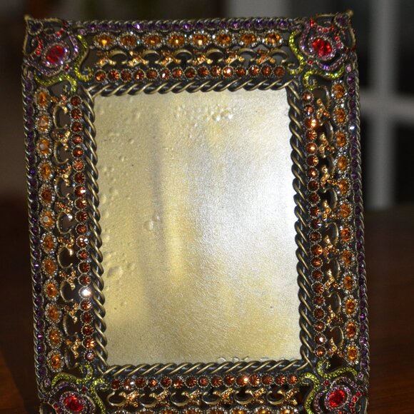 RARE JAY STRONGWATER JAY'S 1ST PATRICIA ORNATE SCROLL TIARA CRYSTAL ENAMEL FRAME